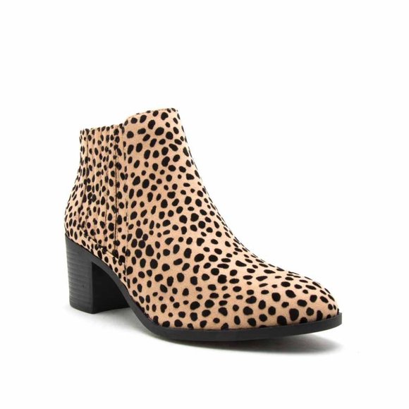 Tan Black Leopard Chelsea Booties - Picture 3 of 5